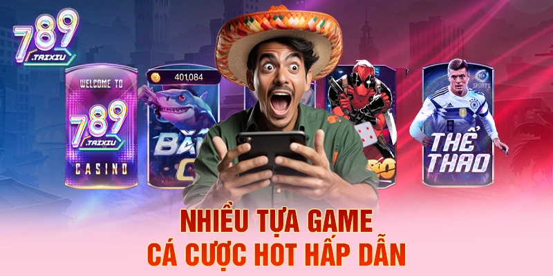 Đa dạng tựa game cá cược tại vm88